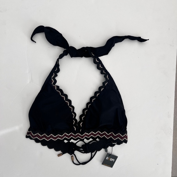 Despi Black Bikini Set | Fixed Triangle Top & Full Bottom New with Tags - Picture 4 of 10
